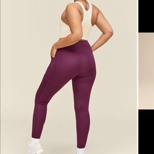 Girlfriend collective Plum HighRise Pocket Legging